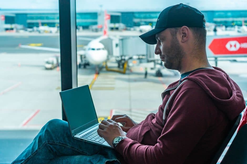 Designer working on a laptop