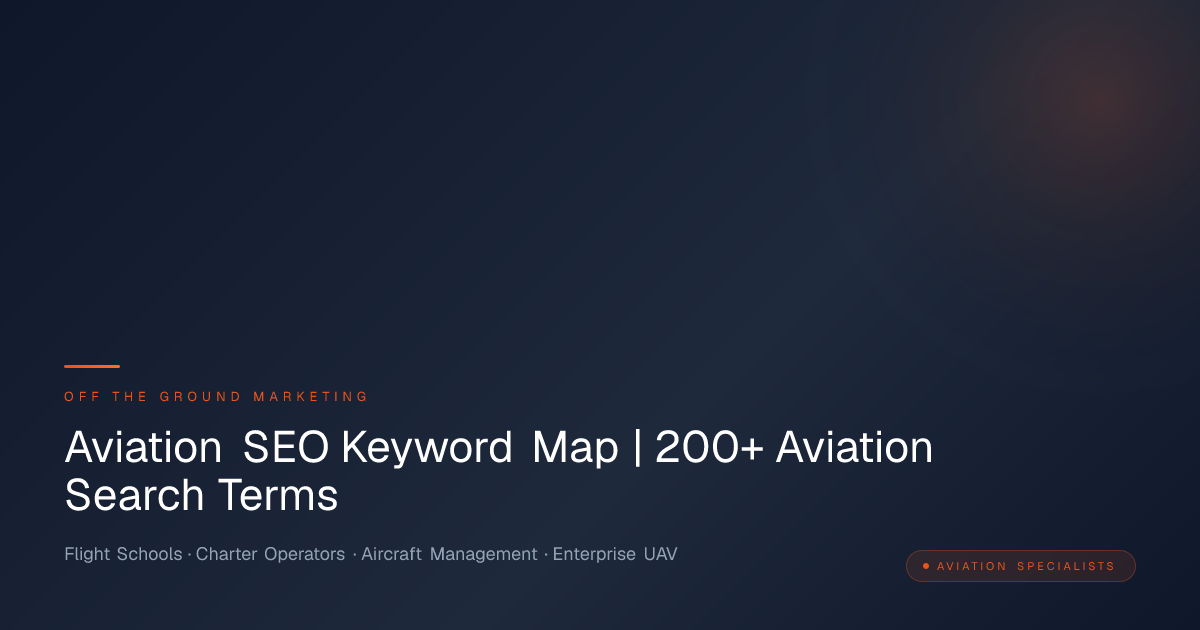 Aviation SEO Keyword Map | 200+ Aviation Search Terms